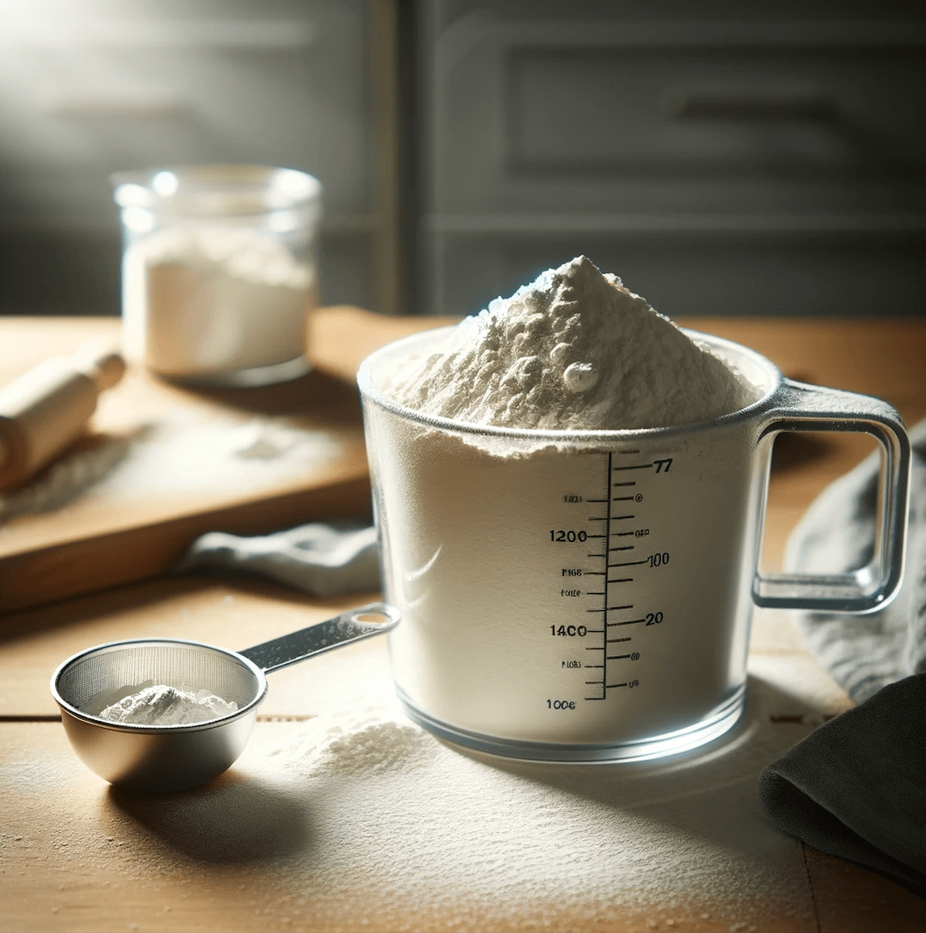 50 grams of flour in cups