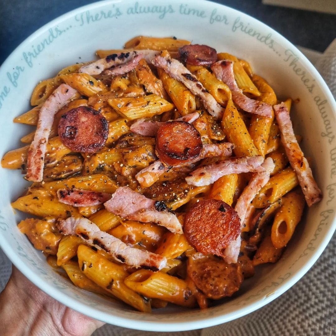 Bacon & Chorizo Pasta