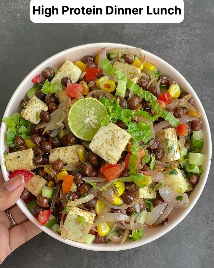 High-Protein Black Chickpea Salad