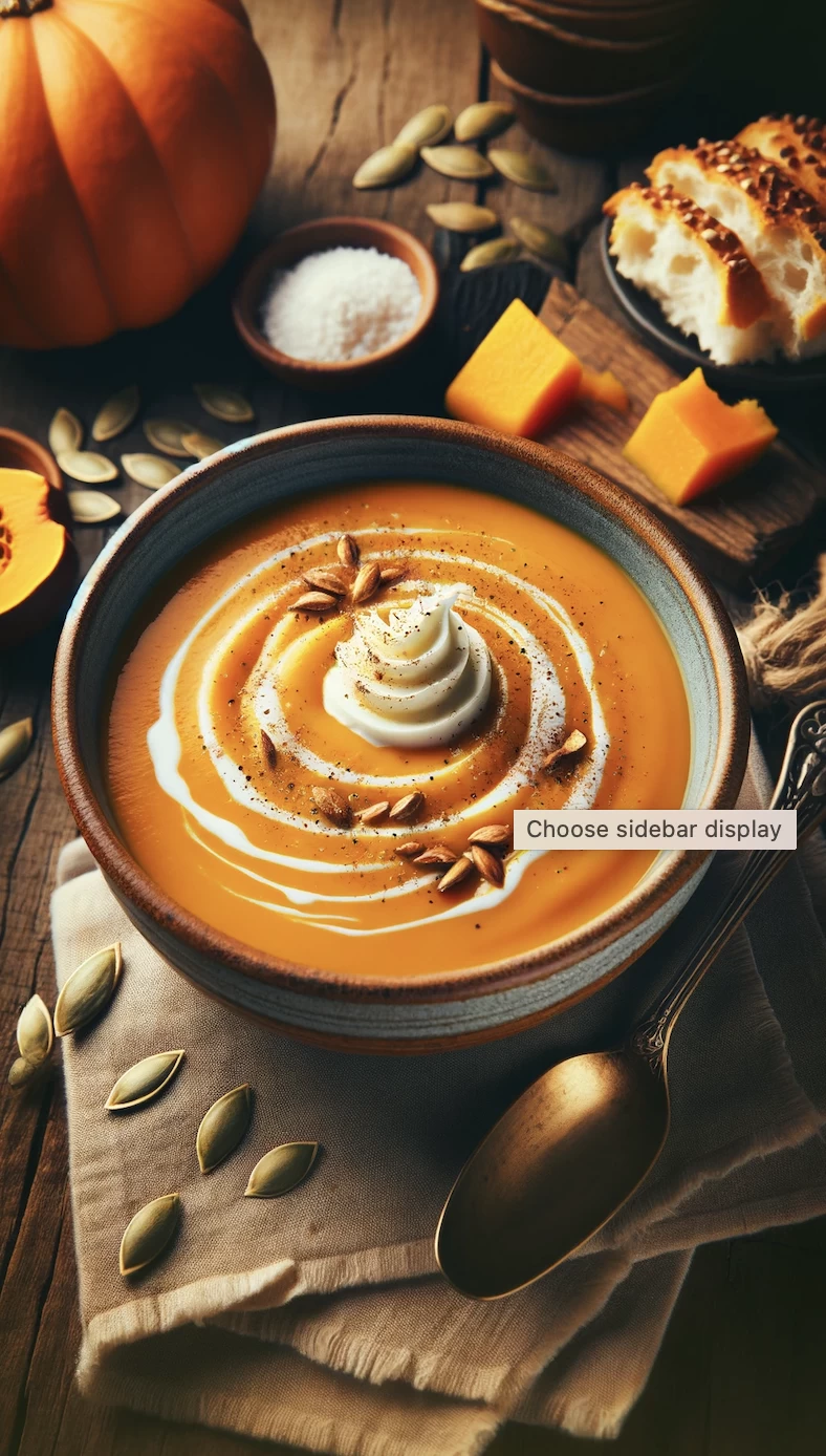 Pumpkin Soup with Coconut Cream