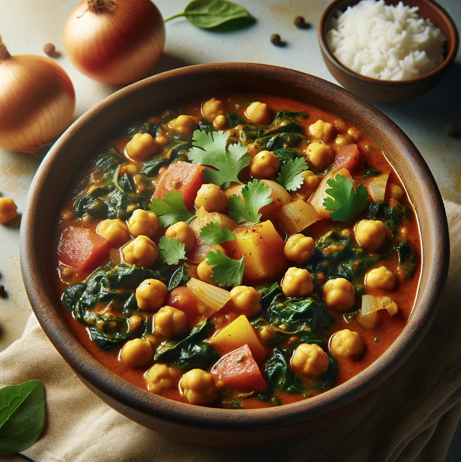 Chickpea & Spinach Curry